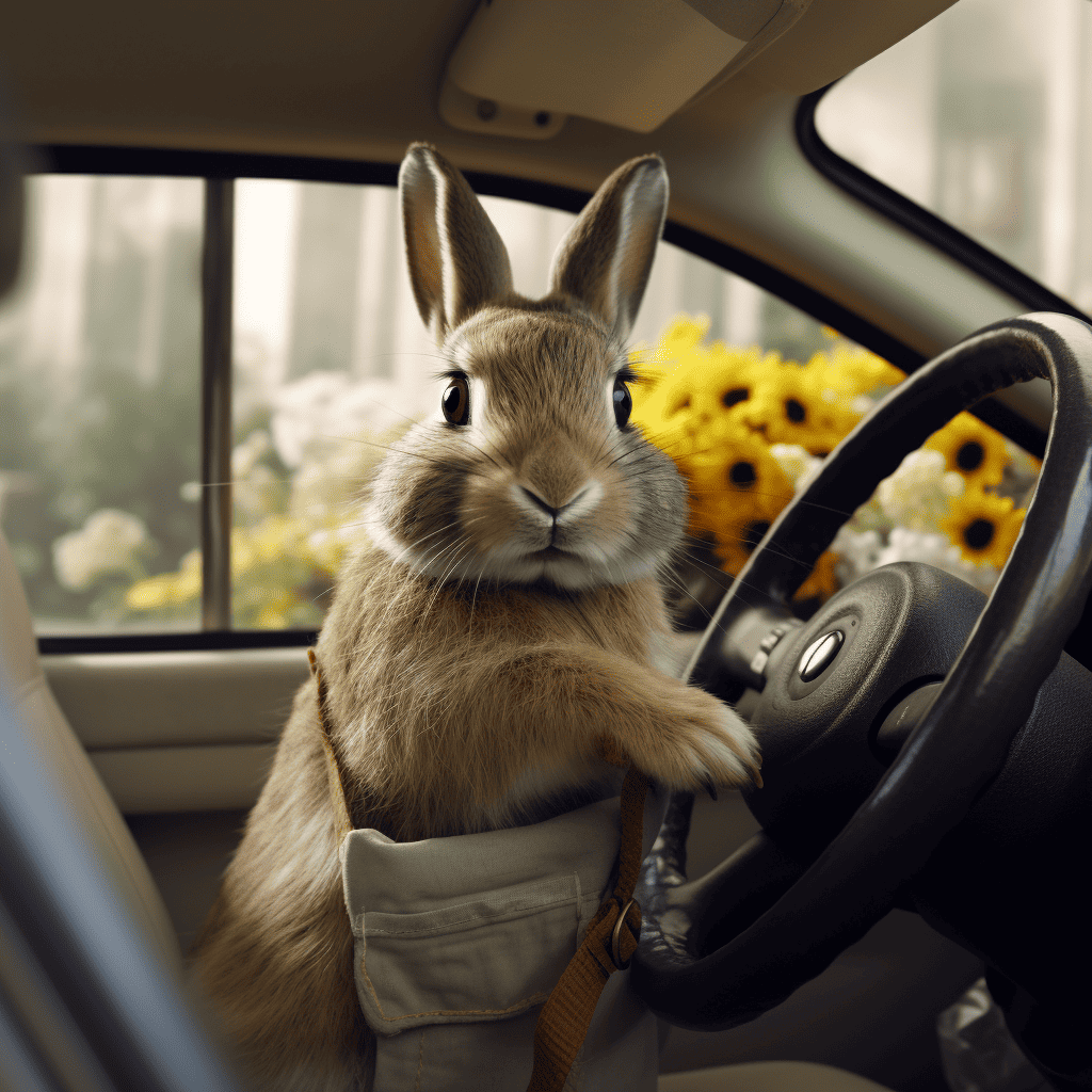 i conigli soffrono la macchina